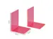 Boekensteun MAUL 10x10x13cm acryl set 2 neon rood transparant