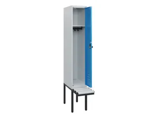 locker met bank,HxBxD 1950x300x815mm,1vak,vak B 300mm,draaigrendel - 2