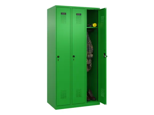 locker,HxBxD 1850x900x500mm,3vak,vak B 300mm,draaigrendel