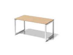 bureau,HxBxD 740x1600x800mm,blad esdoorn,sledeframe verkeerswit