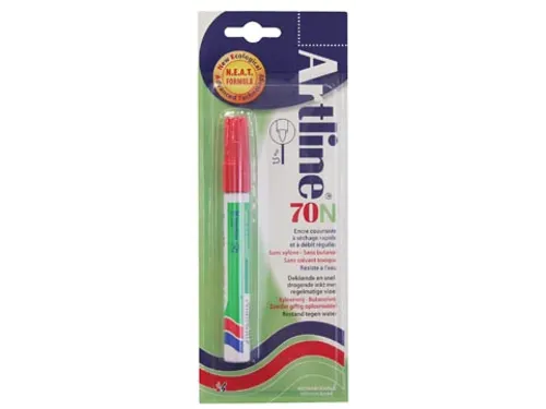 Permanent marker Artline 70 rood op blister
