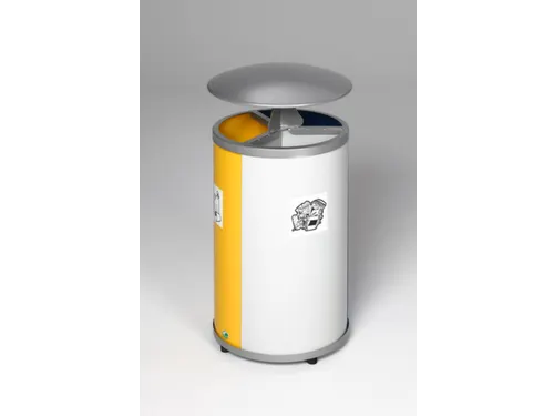 Afvalverzamelstation 3x30 Liter Ral 1023/ral5010/ral7032
