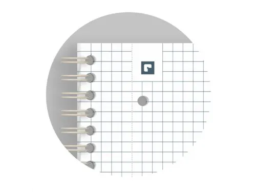 Spiraalblok Oxford Origin A4+ ruit 5mm 70vel zwart