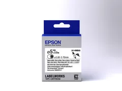 LK-4WBA5 - Thermorétrécissant (HST) - Noir sur Blanc - Diam. 5mmx2.5