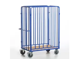 pakketwagen,draagverm. 600kg,laadvl. LxB 1000x640mm,houtetage,RAL5010