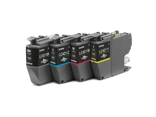 Brother LC-421 Inktcartridge Multipack Zwart + 3 Kleuren