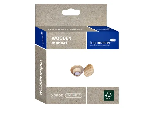 Magneet Legamaster hout 5 stuks