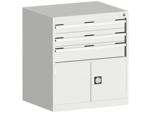 ladekast HxBxD 900x800x525mm 3laden RAL7035