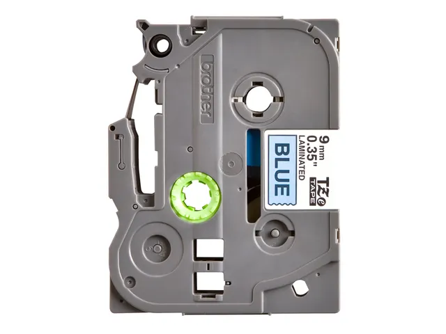 Ruban de lettrage Brother P-Touch TZe-521 standard 9mm noir sur bleu