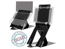 Tablet en laptopstandaard in 1 R-Go Riser Duo voor 10-22 inch Zwart
