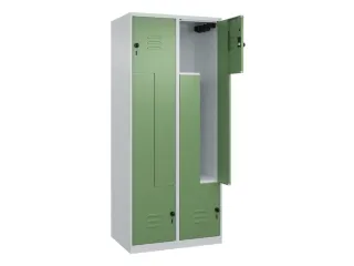 Z-garderobekast,HxBxD 1850x800x500mm,vak B 200/400mm,draaigrendel - 2