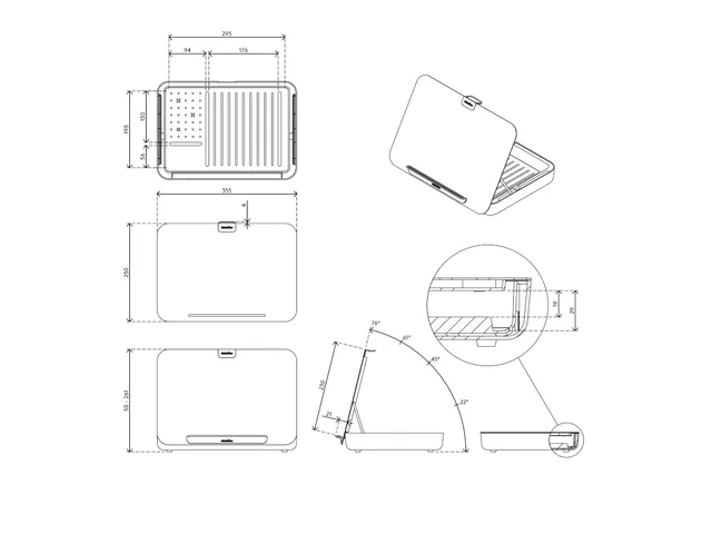 Boîte à Accessoires Ergonomique Addit Bentox 900 Blanc