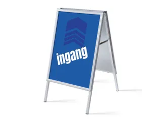 Stoepbord A1 complete set met print "INGANG" Blauw - 1