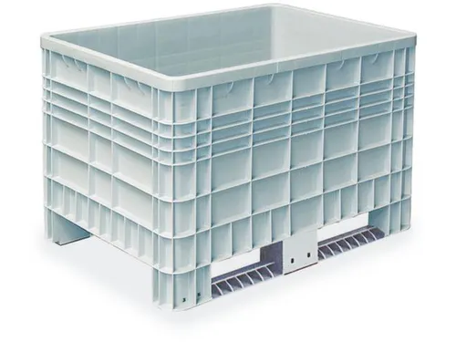 Stapelcontainer Pe 800x1200x800mm 520 liter 350kg 2 Sledepoten Grijs