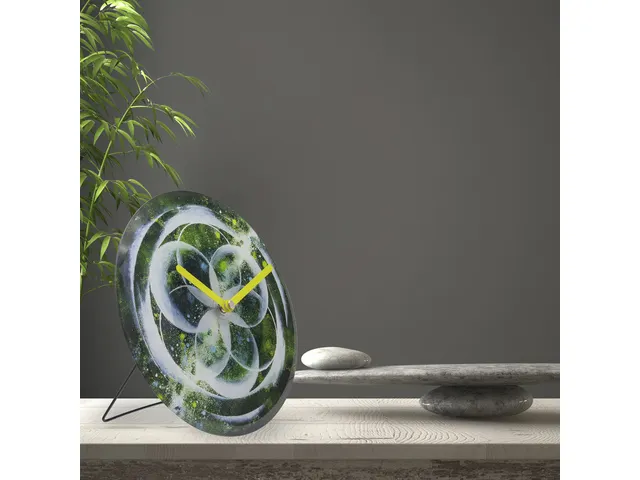 Horloge de Table/Murale 20 cm-Silencieux-Vert-Verre Trempé-NeXtime Co