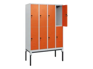 dubbeldekse locker,HxBxD 1950x1200x500mm,4x2vak.,vak B 300mm - 2