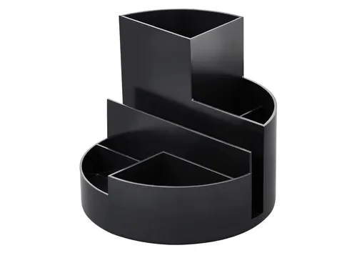 Pennenkoker MAULroundbox Blauwe Engel recycled 6 vaks zwart