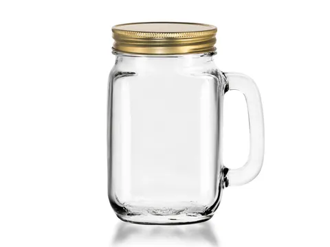 Libbey Drinking Jar met oor en deksel 473ml, doos 6 Stuks