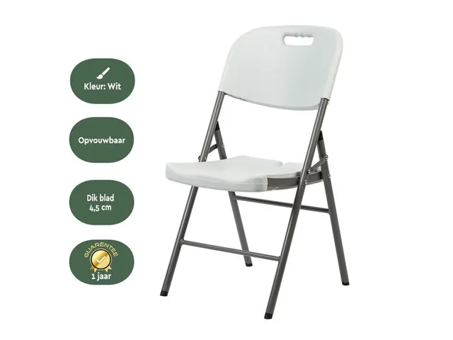 Klapstoel 45x50x88 FC200 Wit