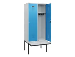 locker met bank,HxBxD 1950x800x815mm,2vak,vak B 400mm,cilinderslot