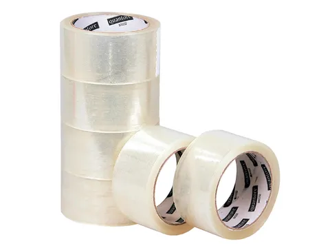 Verpakkingstape Quantore 50mmx60m PP transparant 6 Rol Voordeelbundel