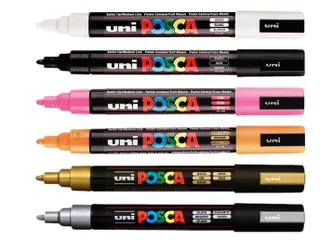 Verfstift Posca PC5M Medium Punt 1,8-2,5mm Oranje - 10