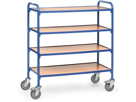 Bijzetwagens 32940 4 Etages Hout 250kg 940x470mm Ral5007