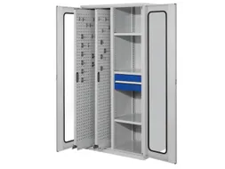 verticale kast,HxBxD 1950x1000x600mm,vensterdeur,RAL5010
