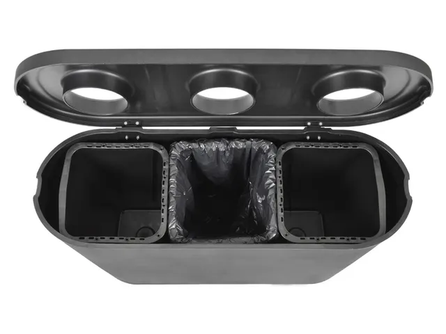 Vepabins Afvalscheidingsunit Triomf 3 Afvalstromen Zwart 135 Liter