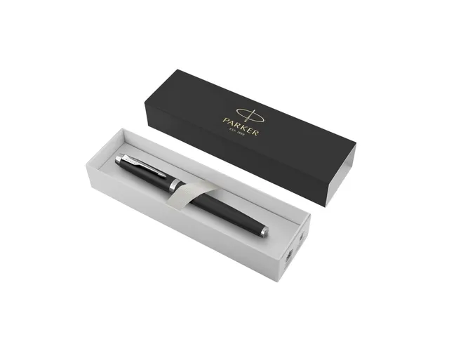Parker IM Vulpen Matt Black CT Finish Fijn Blauwe inkt