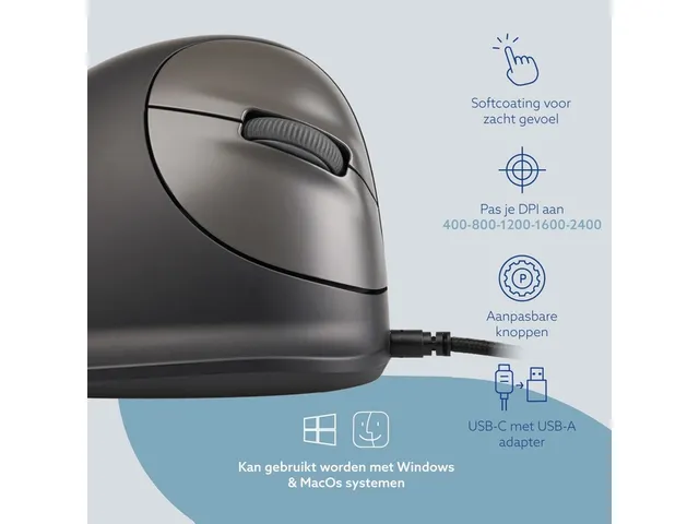 Ergonomisch muis R-Go HE Break Draad Rechts S