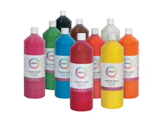 Plakkaatverf Qrea donkerbruin 1000ml - 4