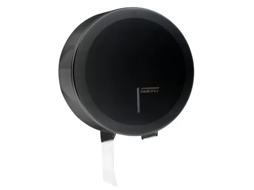 Toiletpapier dispenser Mini Jumbo Metaal Zwart