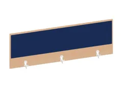 baliepaneel,v. bureau,aanbouw achter,B 1400mm,NE-esdoorn,BN6016-blauw
