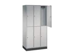 Dubbeldekse garderobekast,HxBxD 1950x920x500mm,3x2vak.,vak B 260mm