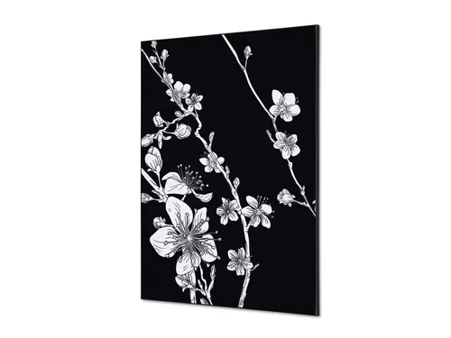 Wanddecoratie Textiel Set A1 Japanse Bloesem Zwart