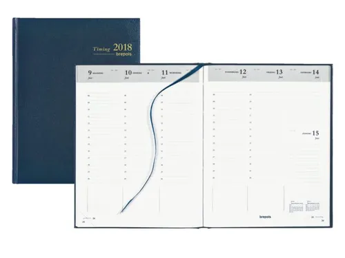Agenda 2027 Brepols Timing Lima 7dagen/2pagina's viertalig blauw