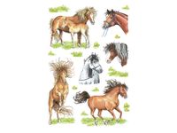 Sticker Etiket Herma 3307 Getekende Paarden 18 stuks
