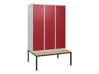 Dubbeldekse dekenkist,HxBxD 1950x1200x815mm,3x2vak.,vak B 400mm - 1
