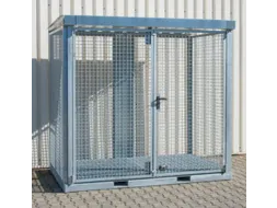 gasflessendepot,v. 60xØ 230mm fles,HxBxD 2260x2535x1575mm,m. deksel