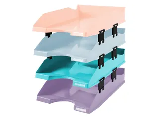 Set 4 brievenbakken COMBO pastelkleuren - 6