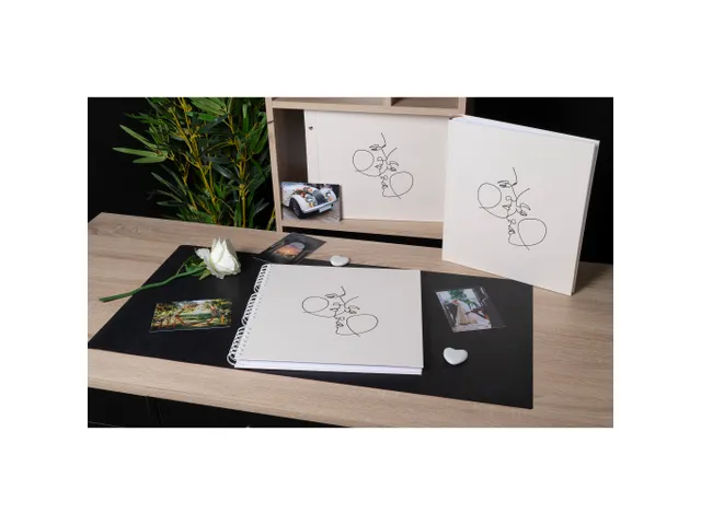 Fotoalbum 60p wit 29x32cm Art ivoor