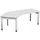 In hoogte verstelbaar hoekbureau 680-820x2166x1130mm lichtgrijs zilver