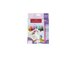 Viltstiften Faber-Castell Unicorn 10x standaard kleuren + 3x pastel kl
