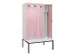 locker met bank,voor scheiding van kleding,HxBxD 2120x1200x815mm,4vak