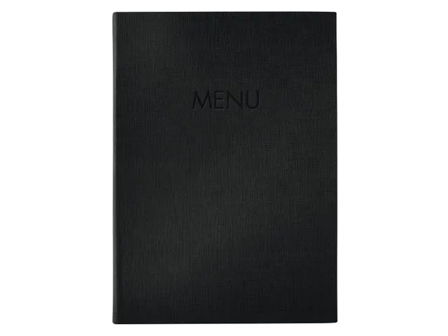 Menukaart map Sigel A4 zwart voor 8 blad