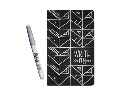 Viltstift Sharpie Fijne punt rond 0.9mm Metallic Zilver op blister