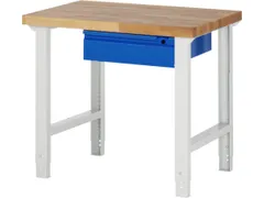 werkbank,RAL 7035/RAL 5010,HxBxD 790-1140x1000x700mm,beukblad