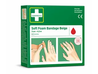 Bandage Cederroth Soft Foam beige 3cmx4.5m - 3