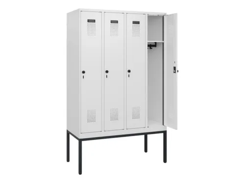 schoollocker,HxBxD 1950x1200x500mm,4vak,vak B 300mm,draaigrendel